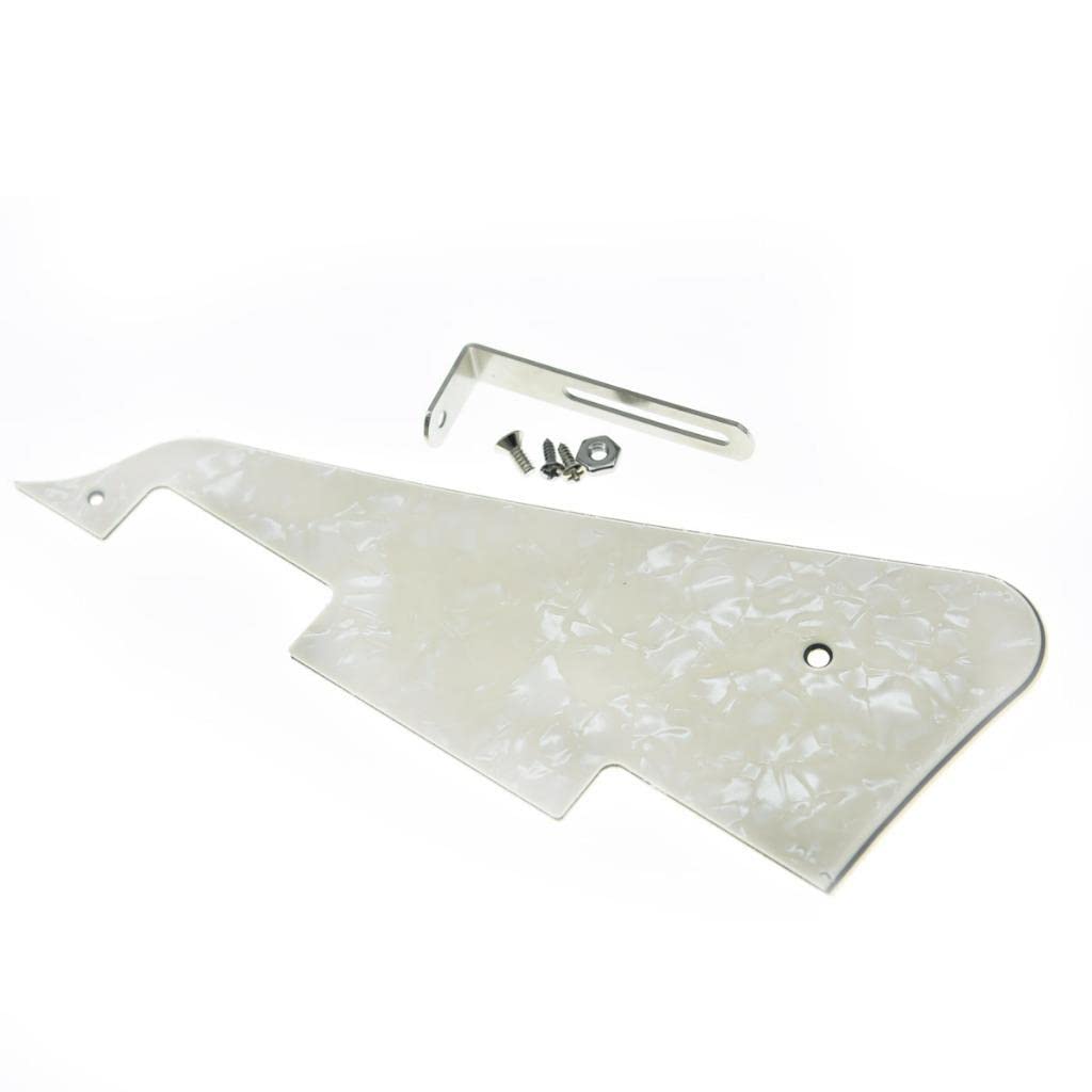 Dopro LP Guitar Pickguard and LP Stainless Steel Bracket with Nickel Steel Mounting Screws for USA Les Paul Aged Pearl